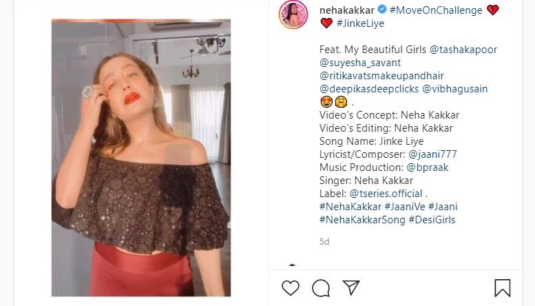 Neha Kakkar Move-On Challenge