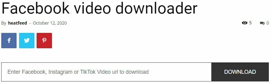 Facebook Video Downloader Facebook Video Downloader