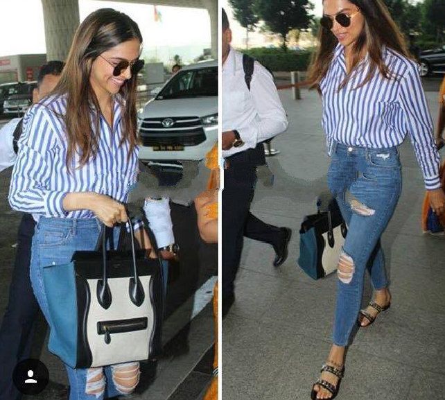 Deepika Padukone Striped Outfit 2