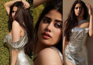 Janhvi Kapoor looks sexy in a shimmery bodycon dress