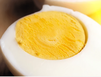hard boiled egg with creamy yolk