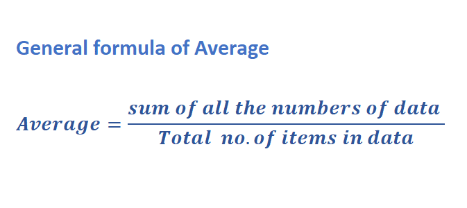 formula to calculate an average
