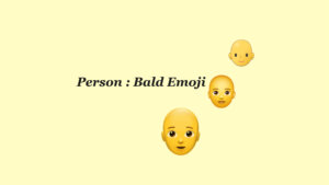 Person Bald emoji