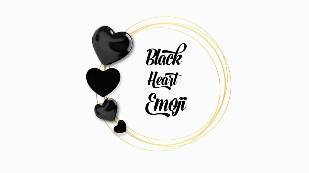 emoji cœur noir
