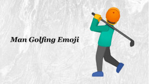 man golfing emoji