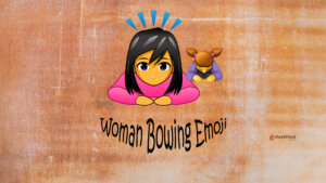 Woman bowing emoji