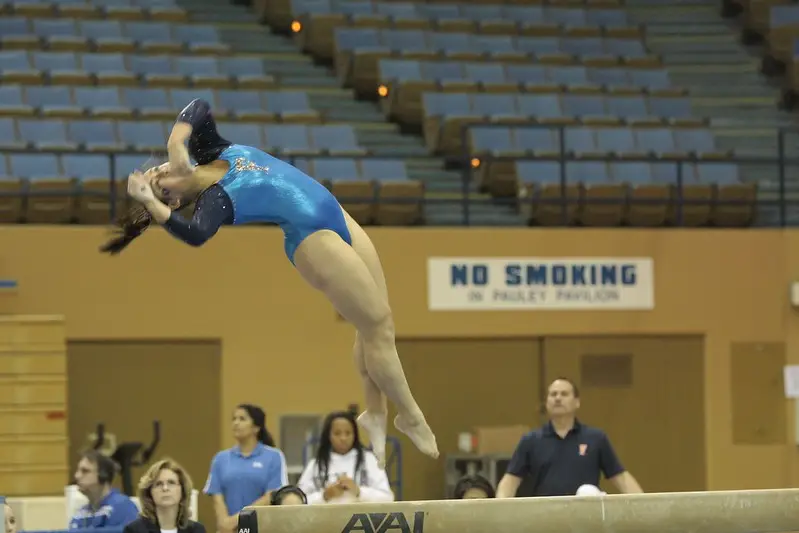 Gymnasts perform a pike or a tuck or some similar moves during the airborne