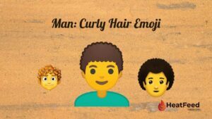 Man curly hair emoji