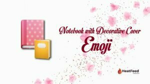 notebook with decorative cover emoji