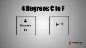 4 degrees c to f