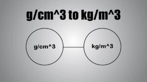 G/CM^3 TO KG/M^3