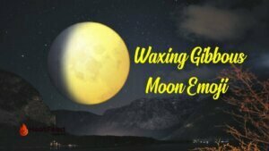 waxing gibbous moon emoji