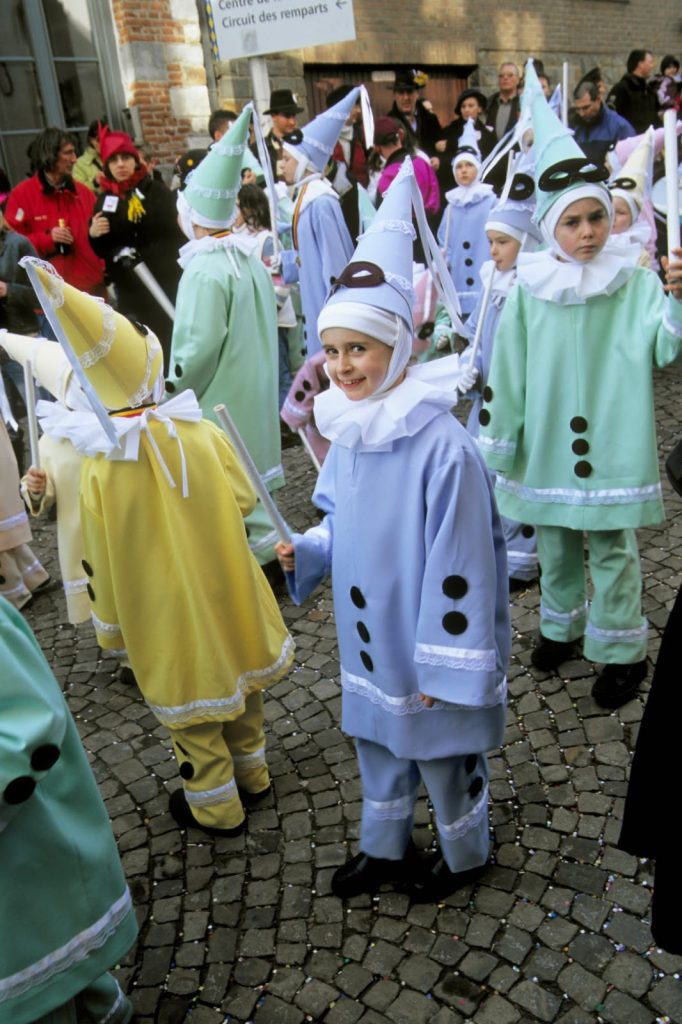 Costumed Children In Mardi Gras Parade