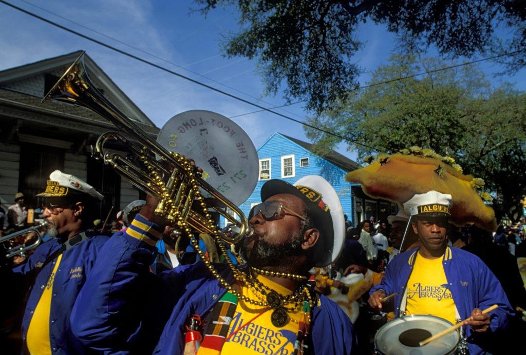 Zulu Crewe Performing In Mardi Gras Parade