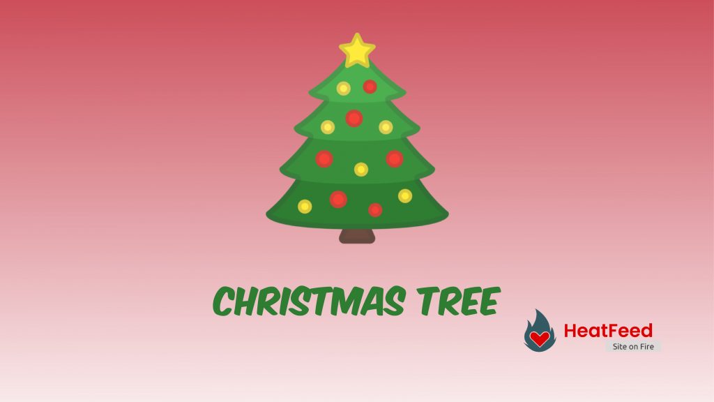 Christmas tree emoji with lights