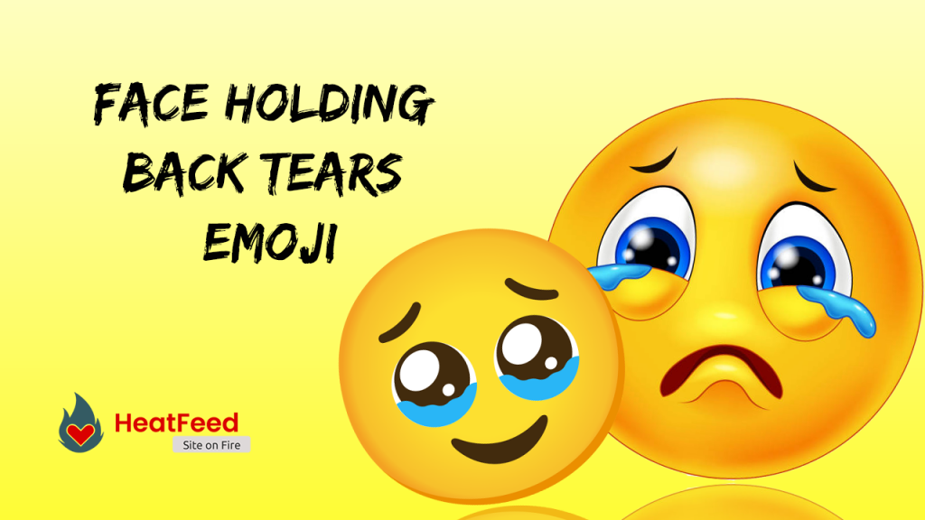 emoji face holding back tears