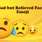 sad but relieved emoji