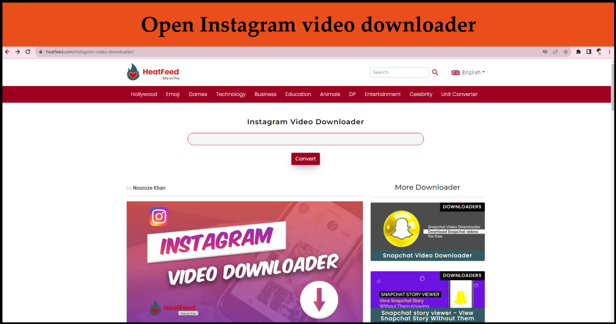 Heatfeed Instagram video downloader