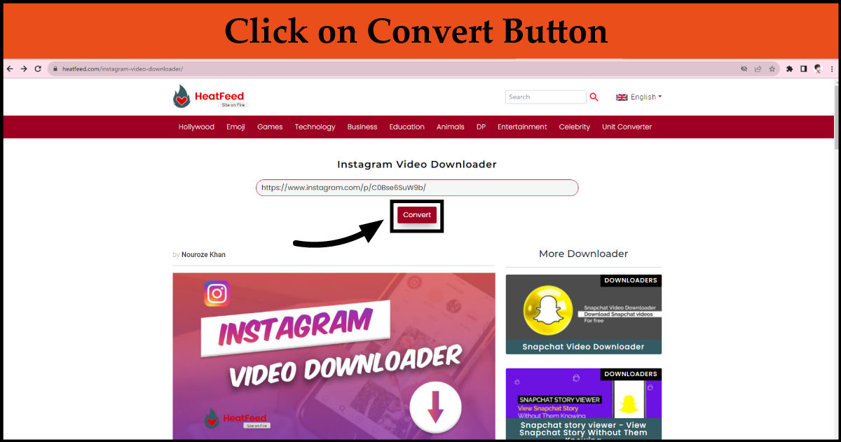 Click on convert button