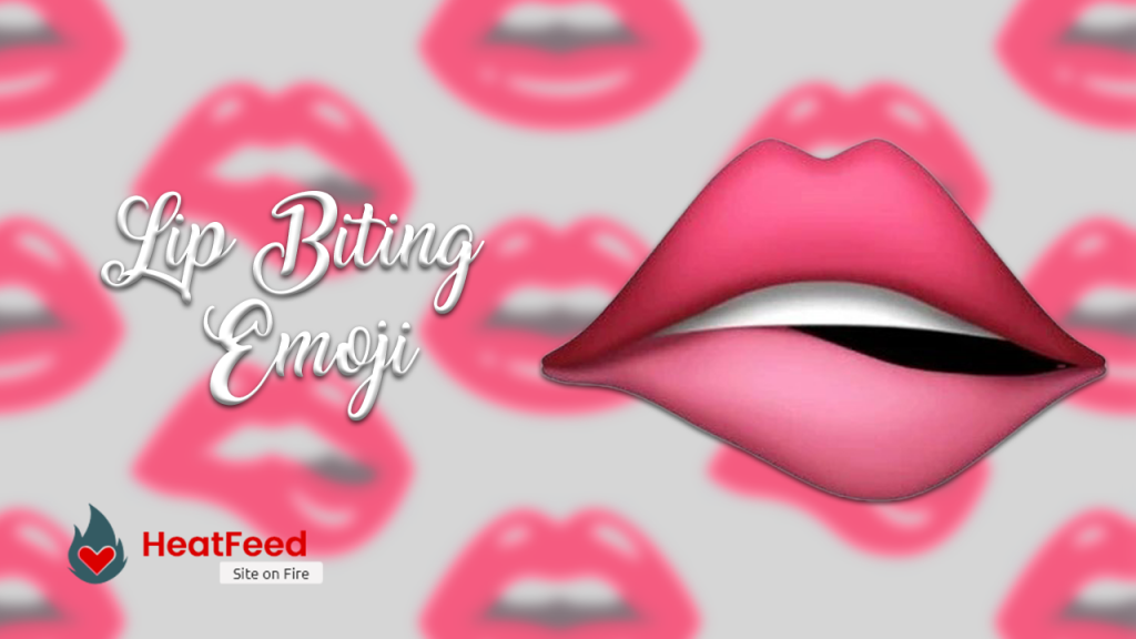 lip biting emoji