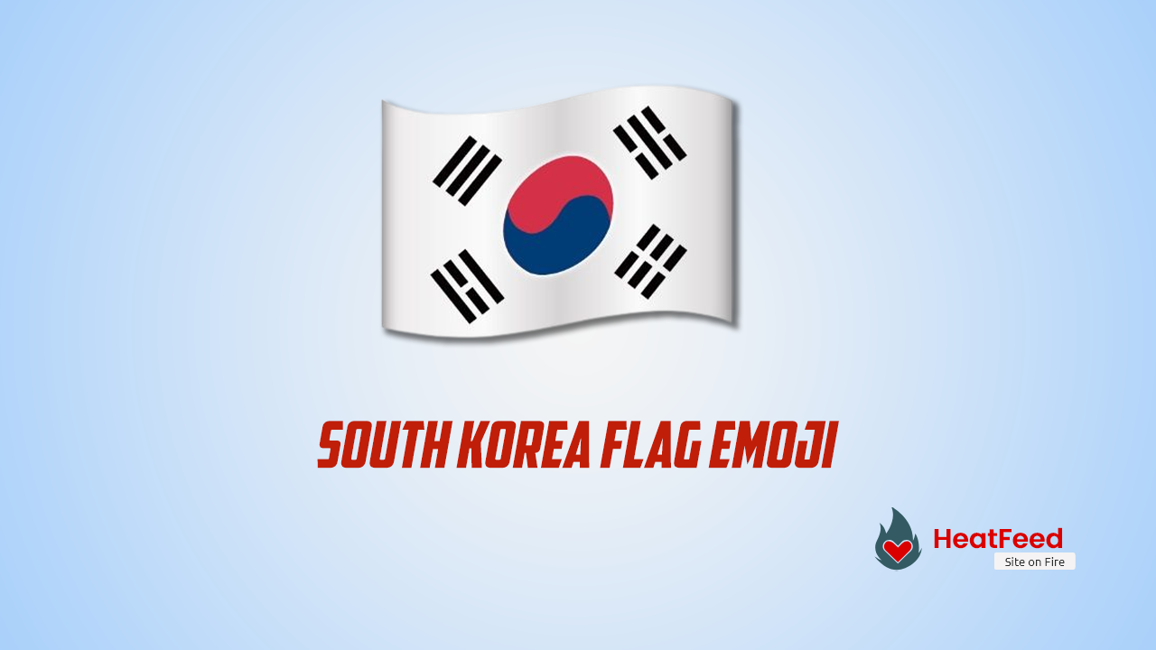 Cool South Korea flag emoji. Round South Korean flag emoticon