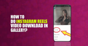 How to do Instagram Reels Video Download in Gallery