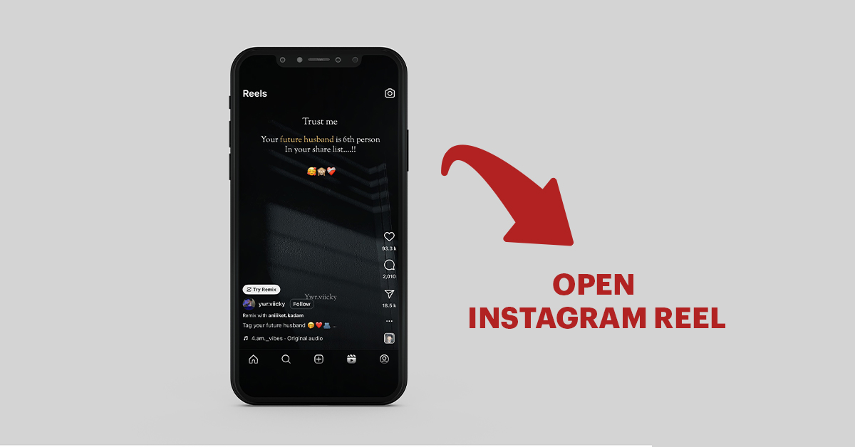 Open Instagram Reel