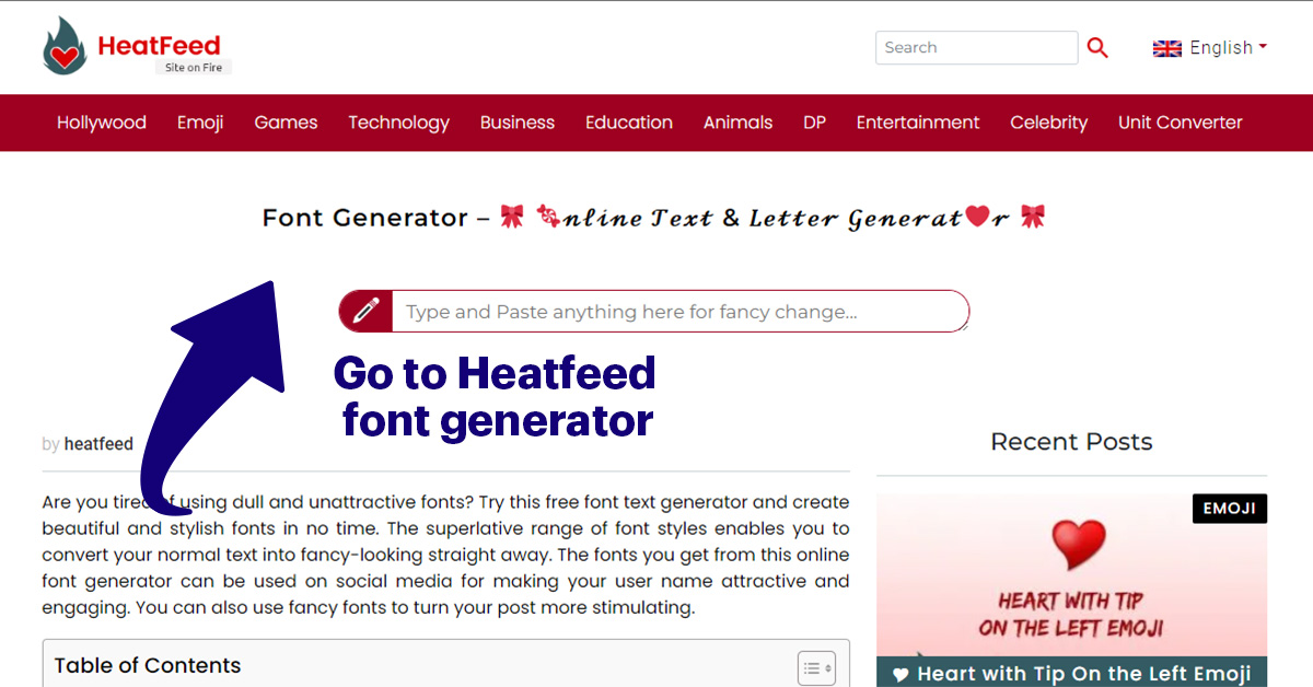 go to Heatfeed font generator