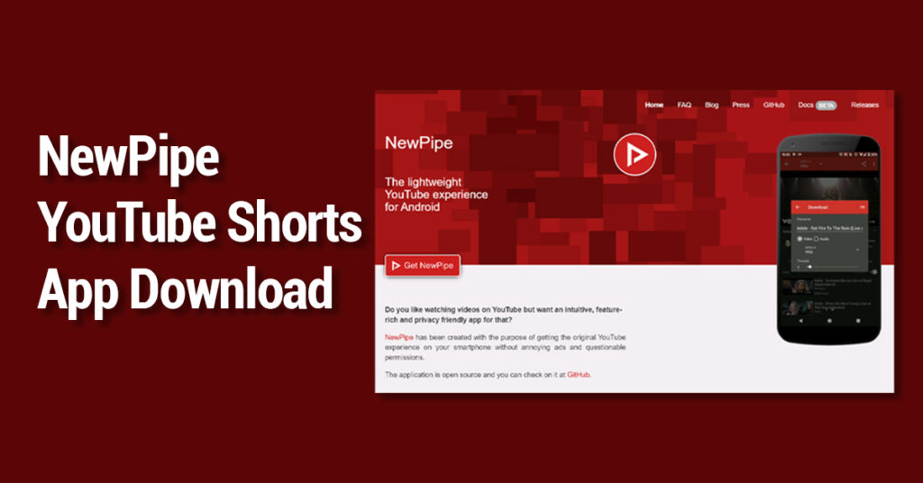 NewPipe YouTube Shorts App Download