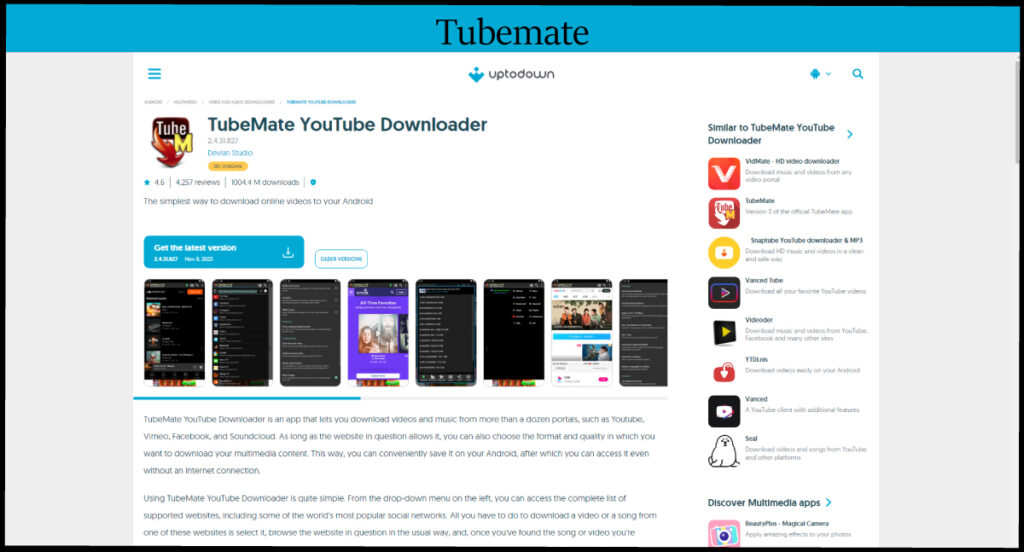 Tubemate youtube downloader