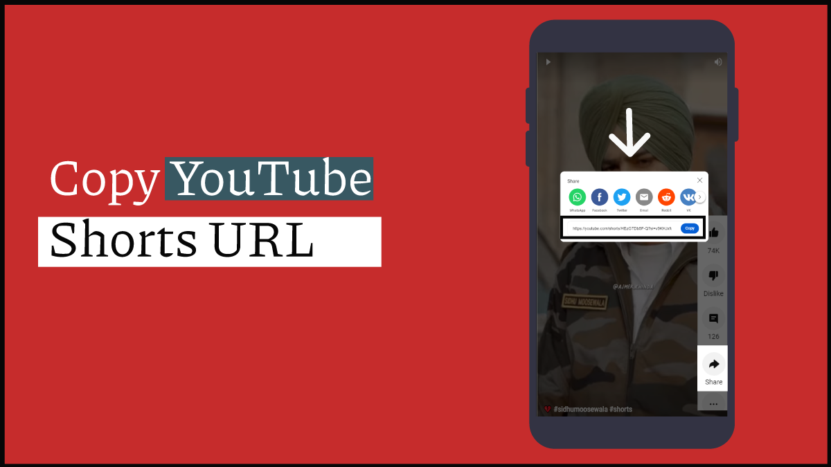 Copy YouTube Shorts URL